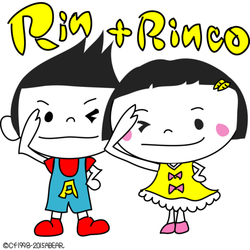 デザイン名/ ふたごのりんとりんこ かわいいＴシャツ LINEスタンプ販売中！！