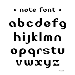 デザイン名/ note font -wh