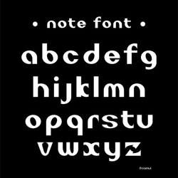 デザイン名/ note font-bk