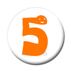 ファイブオレンジ ５オレンジ かわいい数字デザイン