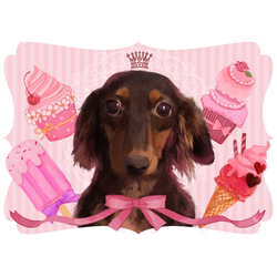 デザイン名/ ミニチュアダックスのみるくちゃんとアイスクリーム