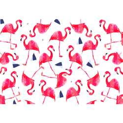 デザイン名/ フラミンゴ柄 缶バッチ