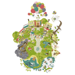 デザイン名/ プラネットアコーン トートバッグ