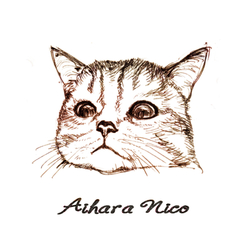 デザイン名/ にゃんこ（ドローイング）