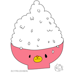 デザイン名/ 大盛りごはんくまさん もも色