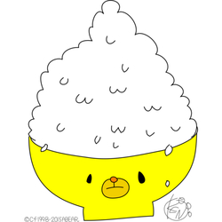 デザイン名/ 大盛りごはんくまさん キイロ