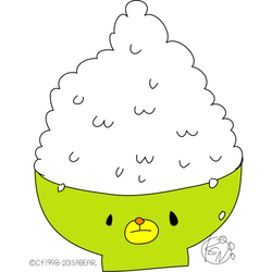 デザイン名/ 大盛りごはんくまさん 黄緑推し きみどり担当用？