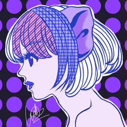 デザイン名/ モルモット娘、もる子。POPver紫