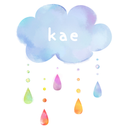 デザイン名/ 雨と雲・名入れ「kae」