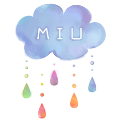 デザイン名/ 雲と雨【MIU】名入れ