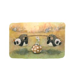 うさぎとパンダ