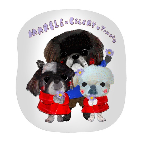 celery, tomato, marble