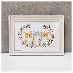 はくたちひろ_コーギー&アメリカンショートヘア5-1