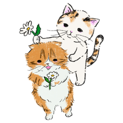 デザイン名/ ＃ne22coのイラスト募集 ぽこた＆さくら