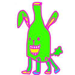 デザイン名/ びんウサギ/びん生物シリーズ